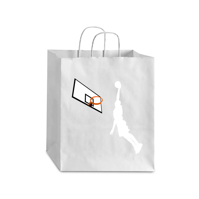 Basketball Dunk Competition Silhouette One Handed Dunk Shot Debie Paper Bag - 10 X 5 X 13 | Artistshot