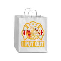 Firefighter T  Shirt Fire Rescue Firefighter I Put Out Fireman T  Shir Debie Paper Bag - 10 X 5 X 13 | Artistshot