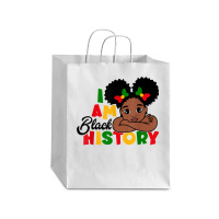 I Am Black History Shirt For Kids Girls Black History Month T Shirt Debie Paper Bag - 10 X 5 X 13 | Artistshot