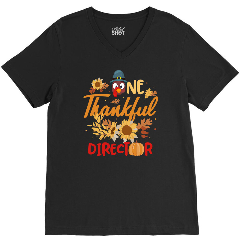 Filmmaking One Thankful Director V-Neck Tee by EpulArt | Artistshot