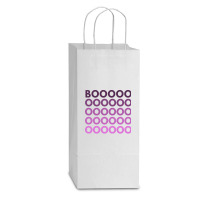 Boo T  Shirt Boooooo. Minimalistic Halloween Design. Simple Halloween Double Wine Paper Bag - 6 1/2 X 3 1/2 X 12 3/8 | Artistshot