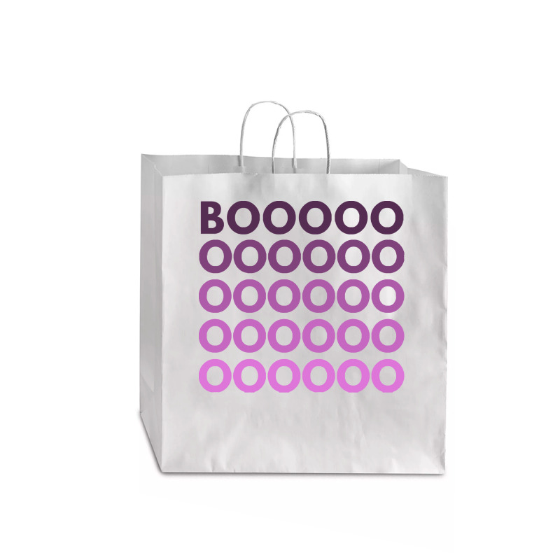 Boo T  Shirt Boooooo. Minimalistic Halloween Design. Simple Halloween Jumbo Paper Bag - 18 X 7 X 18 3/4 | Artistshot