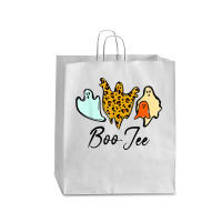 Boo Jee Bleached Leopard Pumpkin Halloween T Shirt Queen Paper Bag - 16 X 6 X 19 1/4 | Artistshot