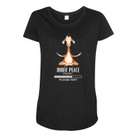 Funny Meditation Giraffe Lovers Inner Maternity Scoop Neck T-shirt | Artistshot