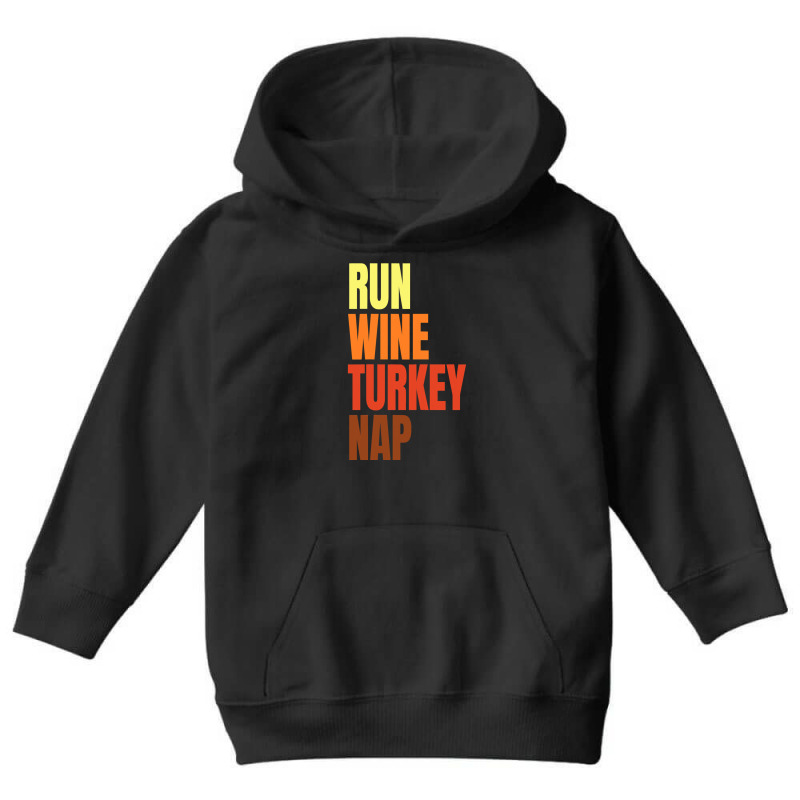 Funny Thnaksgiving Trot Running Run Youth Hoodie by EpulArt | Artistshot