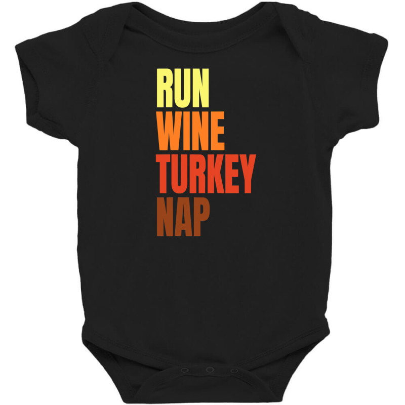 Funny Thnaksgiving Trot Running Run Baby Bodysuit by EpulArt | Artistshot