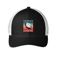 Football Im Just Here For The Halftime Show Football Player Mesh Cap | Artistshot