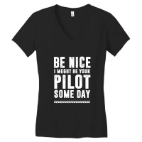 Funny Airline Pilot Flight School Women's V-neck T-shirt | Artistshot
