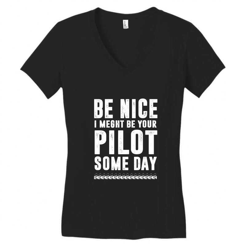 Funny Airline Pilot Flight School Women's V-neck T-shirt | Artistshot