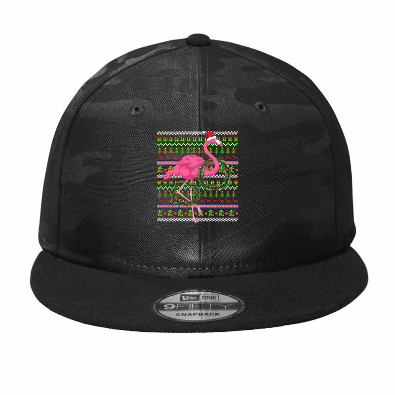 Flamingo Tropical Exotic Bird Ugly Christmas Animal Lover Merry Xmas F Camo Snapback by hopelessoon | Artistshot