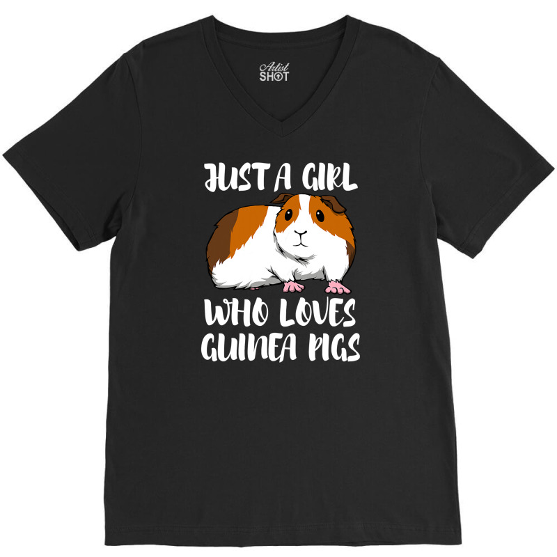 Guinea Pigs Just A Girl Who Loves V-neck Tee | Artistshot