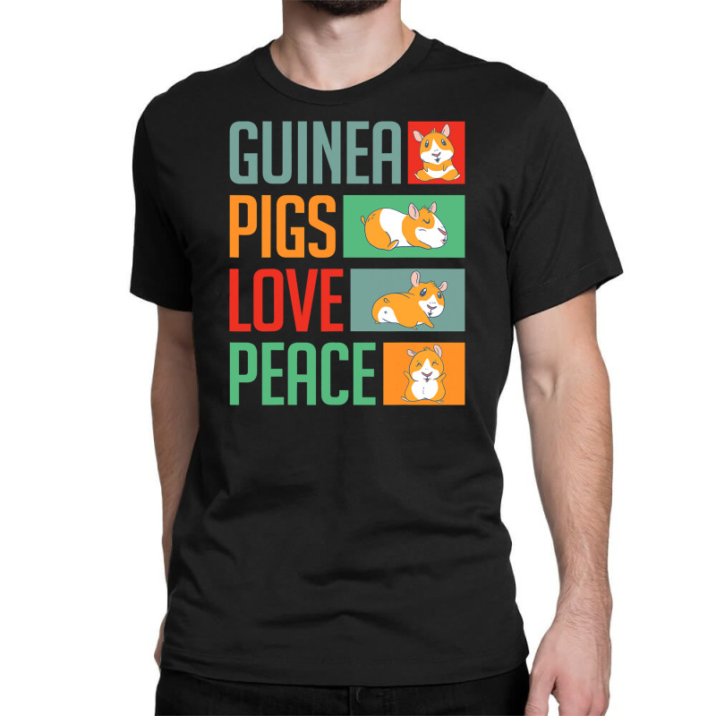 Guinea Pigs Love Peace Funny Guinea Pig Classic T-shirt | Artistshot