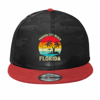 Family Vacation Vintage Retro Florida Panama City Beach T Shirt Camo Snapback | Artistshot