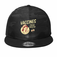 Funny Pro Vaccination Cause Adults Vaccinated Camo Snapback | Artistshot