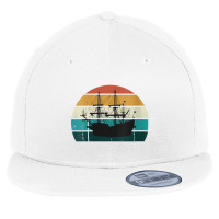 Cool Sunset Sailing Boat Flat Bill Snapback Cap | Artistshot