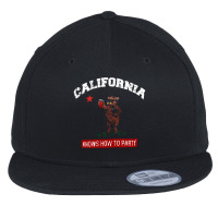 California Republic Knows How To Party Flat Bill Snapback Cap | Artistshot