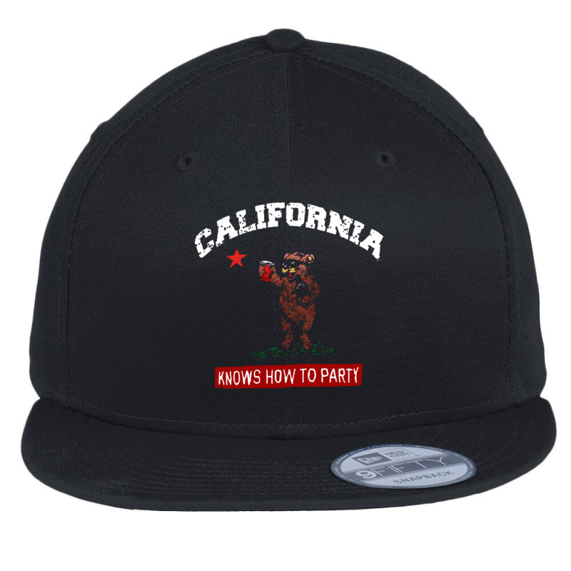 California Republic Knows How To Party Flat Bill Snapback Cap by saterseim | Artistshot