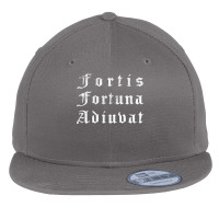 Fortis Fortuna Adiuvat Latin Phrase T Shirt Flat Bill Snapback Cap | Artistshot