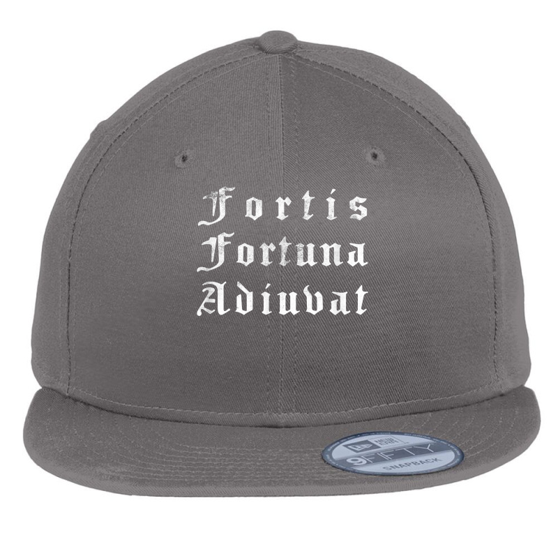 Fortis Fortuna Adiuvat Latin Phrase T Shirt Flat Bill Snapback Cap by abdurrehmancappucci | Artistshot