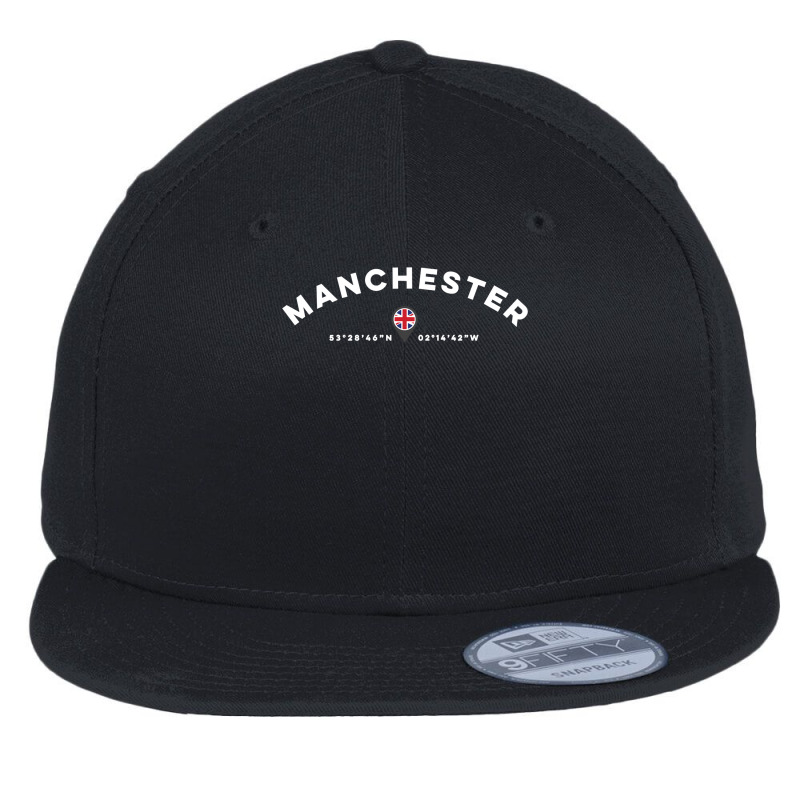 Manchester England Uk United Kingdom Long Sleeve T Shirt Flat Bill Snapback Cap | Artistshot