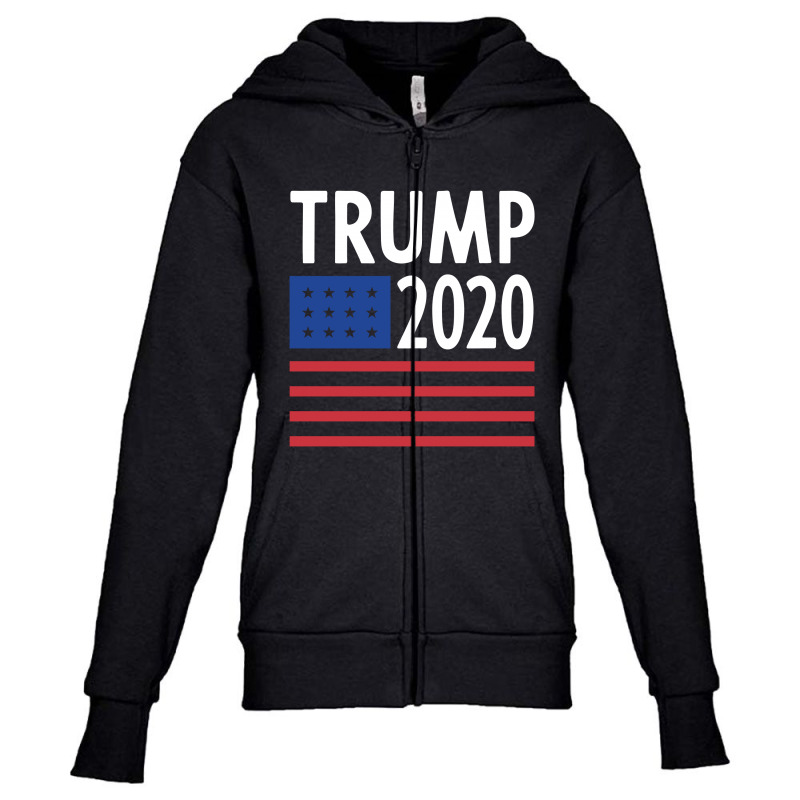 Donald Trump President - Usa Flag Gift Political Youth Zipper Hoodie by Diogo Calheiros | Artistshot