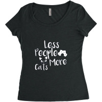 Less People More Cats Women's Triblend Scoop T-shirt | Artistshot