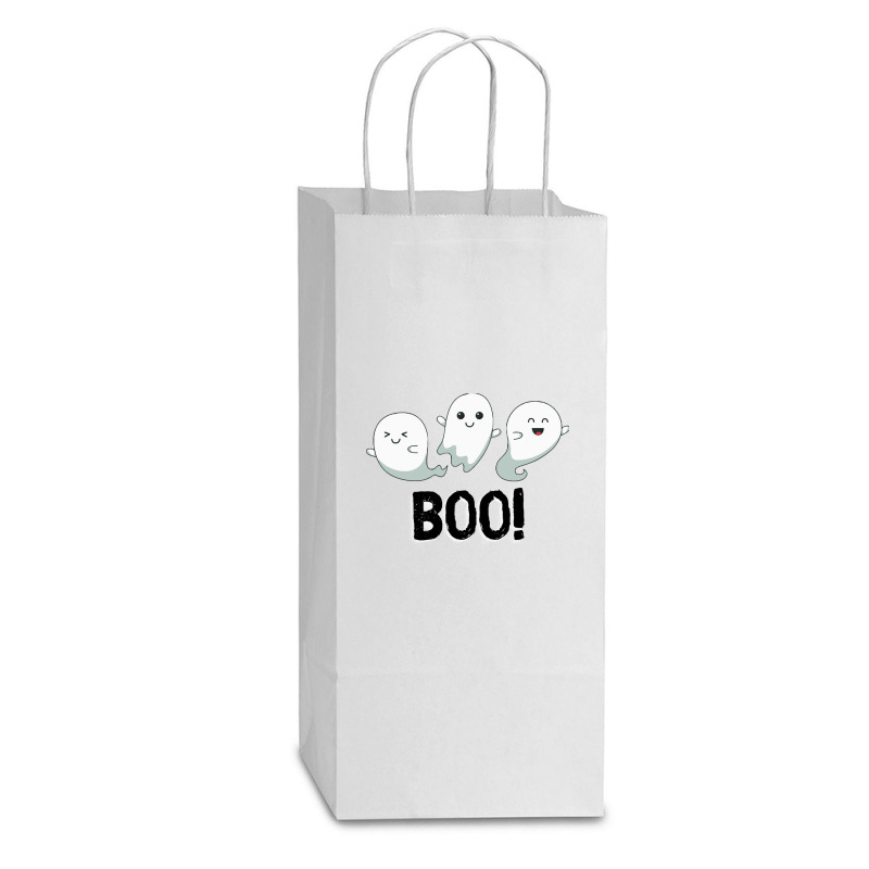 Halloween T  Shirt Boo! Ghosts! T  Shirt Double Wine Paper Bag - 6 1/2 X 3 1/2 X 12 3/8 | Artistshot