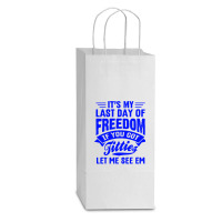 Got Titties Bachelor Party Double Wine Paper Bag - 6 1/2 X 3 1/2 X 12 3/8 | Artistshot