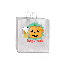 Halloween T  Shirt Drinking Halloween Pumpkin   Funny T  Shirt Jumbo Paper Bag - 18 X 7 X 18 3/4 | Artistshot