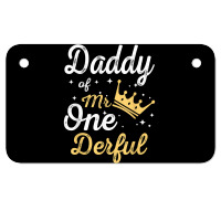 Daddy Of Mr Onederful 1st Birthday One Derful Matching T Shirt Motorcycle License Plate | Artistshot