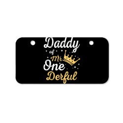 daddy of mr onederful 1st birthday one derful matching t shirt Bicycle License Plate | Artistshot