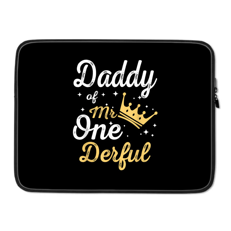 Daddy Of Mr Onederful 1st Birthday One Derful Matching T Shirt Laptop Sleeve | Artistshot