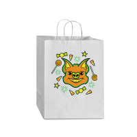 Halloween T  Shirt Halloween Bat Loves Candy T  Shirt Mart Paper Bag -13 X 7 X 17 | Artistshot