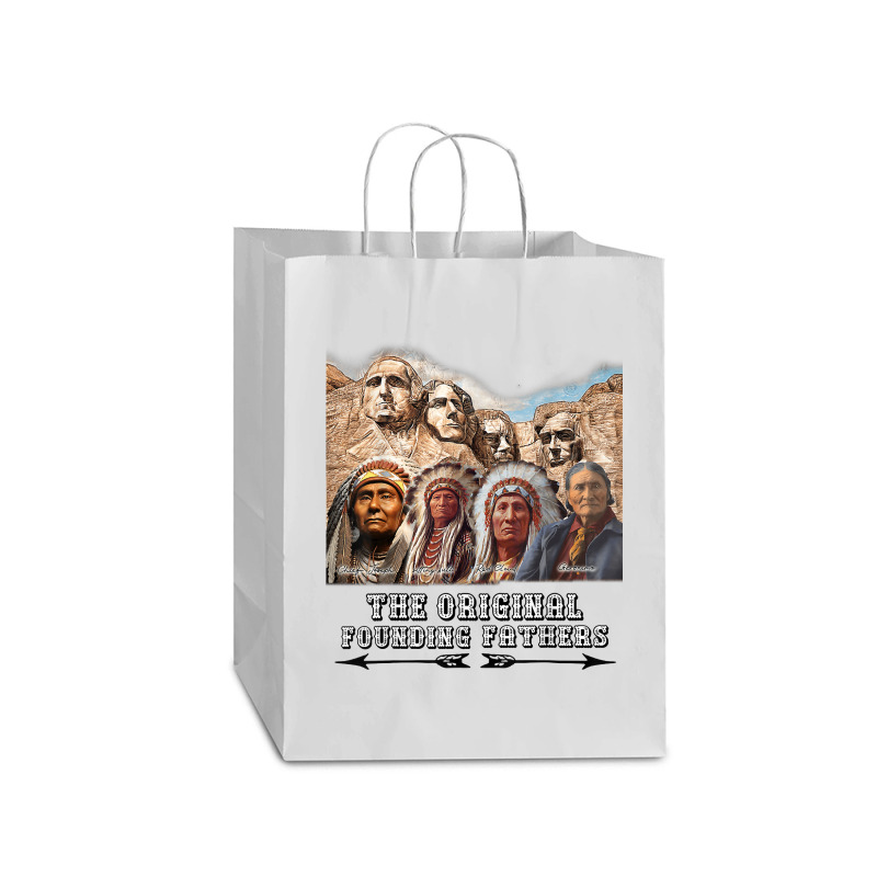 The Original Founding Fathers Native American T Shirt Mart Paper Bag -13 X 7 X 17 | Artistshot