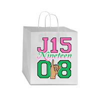 J15 Nineteen 08 Founder's Day Aka Women Hand Sign Sweatshirt Star Paper Bag - 13 X 7 X 13 | Artistshot