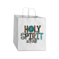 Holy Spirit Activate Western Leopard Christian Religious Mens Best Take Out Paper Bag - 14 X 10 X 15 1/2 | Artistshot