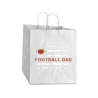 Mens Football Papa Best Dad Ever Fatherhood Daddy Fathers Day Take Out Paper Bag - 14 X 10 X 15 1/2 | Artistshot