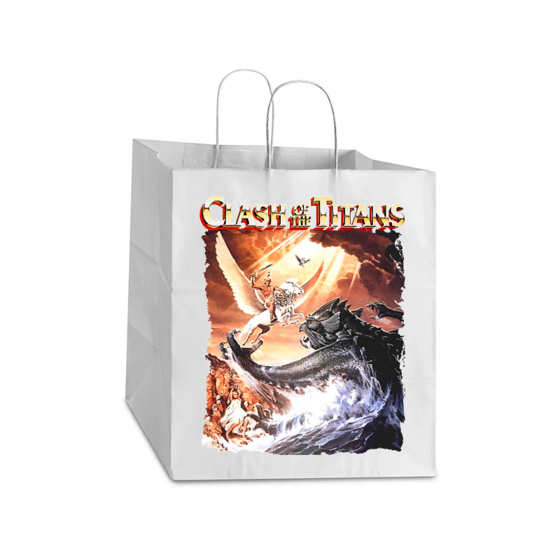 Graphic Transparent Retro Take Out Paper Bag - 14 X 10 X 15 1/2 | Artistshot