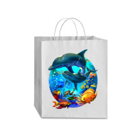 Dolphin Sea Life Save The Ocean Marine Biology Aquarium T Shirt Traveler Paper Bag -13 X 6 X 15 3/4 | Artistshot