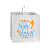 Fuel Holy Spirit Coffee Pray Religious Believer God Gift Funny Women Vogue Paper Bag - 16 X 6 X 12 | Artistshot