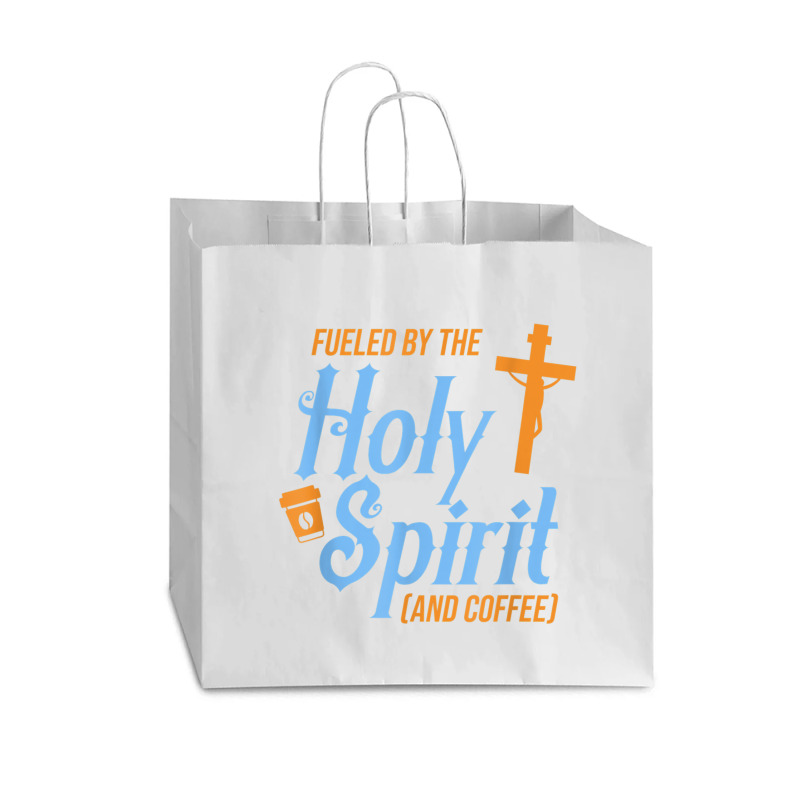 Fuel Holy Spirit Coffee Pray Religious Believer God Gift Funny Women Vogue Paper Bag - 16 X 6 X 12 | Artistshot