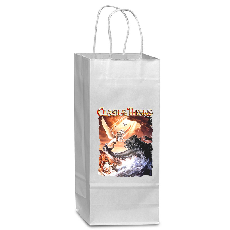 Graphic Transparent Retro Wine Paper Bag - 5 1/2 X 3 1/4 X 13 | Artistshot