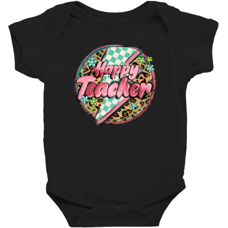 Happy Teacher Lighting Bolt Baby Bodysuit by MaliasSmallBusiness | Artistshot