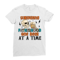 Surviving Fatherhood One Beer At A Time Ladies Fitted T-shirt | Artistshot