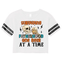 Surviving Fatherhood One Beer At A Time Scorecard Crop Tee | Artistshot