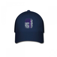 Pancreatic Cancer Awareness, Purple Fight American Flag T Shirt Baseball Cap | Artistshot