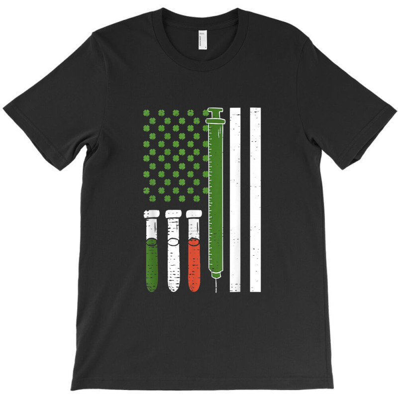 American Flag Irish Nurse Syringe Shamrock St Patricks Day T-shirt | Artistshot