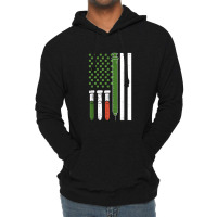 American Flag Irish Nurse Syringe Shamrock St Patricks Day Lightweight Hoodie | Artistshot