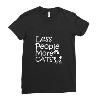 Less People, More Cats Ladies Fitted T-shirt | Artistshot