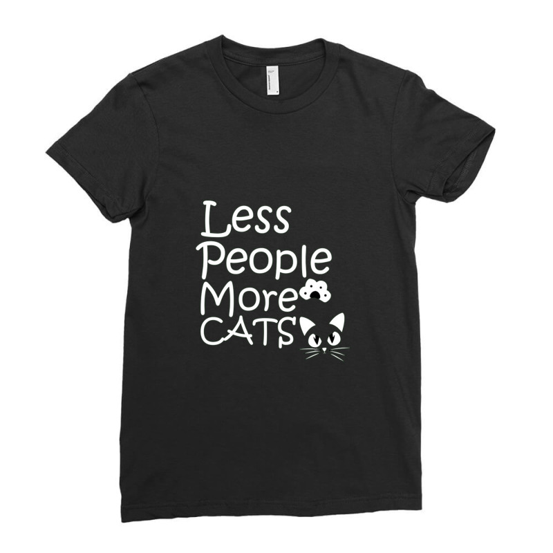 Less People, More Cats Ladies Fitted T-Shirt by farahayopi | Artistshot